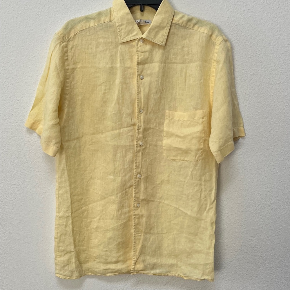 Loro Piana Light Yellow Linen Men's Shirt